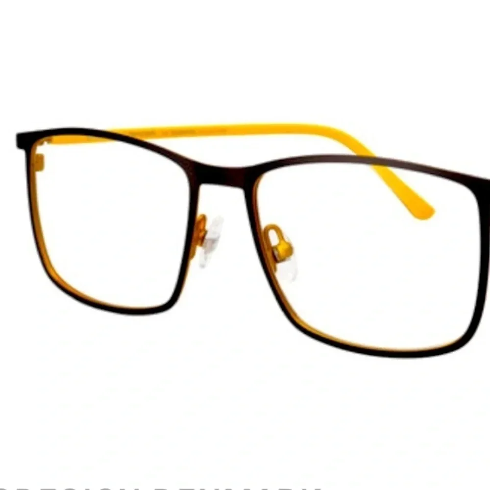 Prodesign Denmark 3172 Men’s Eyeglasses Frames Case Rxable 6521 Grey/Ylw Nwt